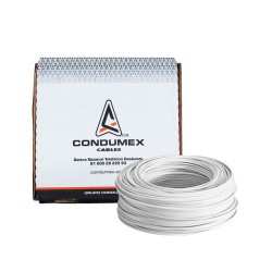 Caja de 100 M., cable blanco THW, calibre 8, 100% cobre. CTHW-8B Condumex