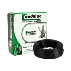 Caja de 100 M., cable negro THW, calibre 16, 100% cobre Condulac