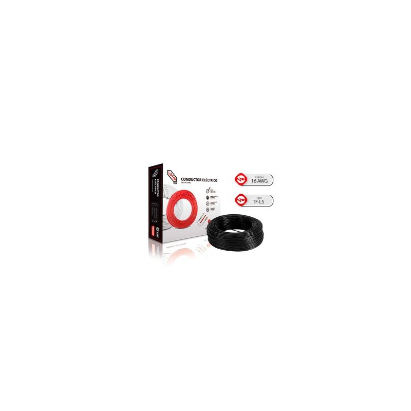 Caja 100 m de Cable Negro THW Calibre 16 AWG 100% Cobre IUSA