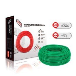 Caja 100 Mts Cable Iusa Verde Thw Cal 16 Awg 100% Cobre