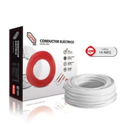 Caja 100 Mts Cable Iusa Blanco Thw Cal 14 Awg 100%cobre