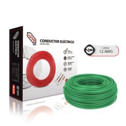 Caja 100 Mts Cable Iusa Verde Thw Cal 12 Awg 100%cobre